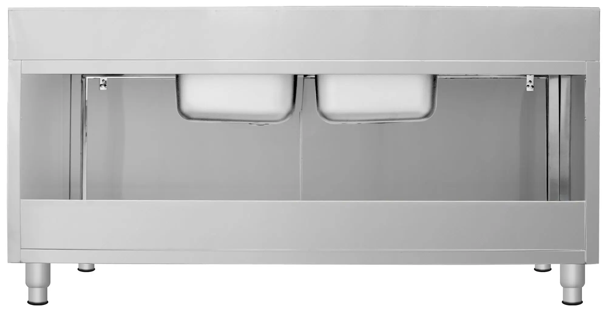Masa-dulap cu chiuveta GGM Gastro SSK186BM2#ECO (Inox) - 6