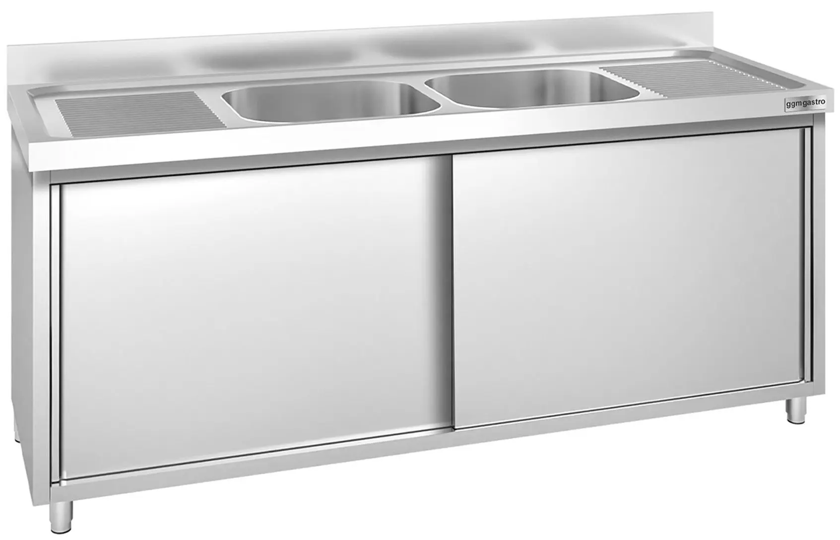 Masa-dulap cu chiuveta GGM Gastro SSK186BM2 (Inox)
