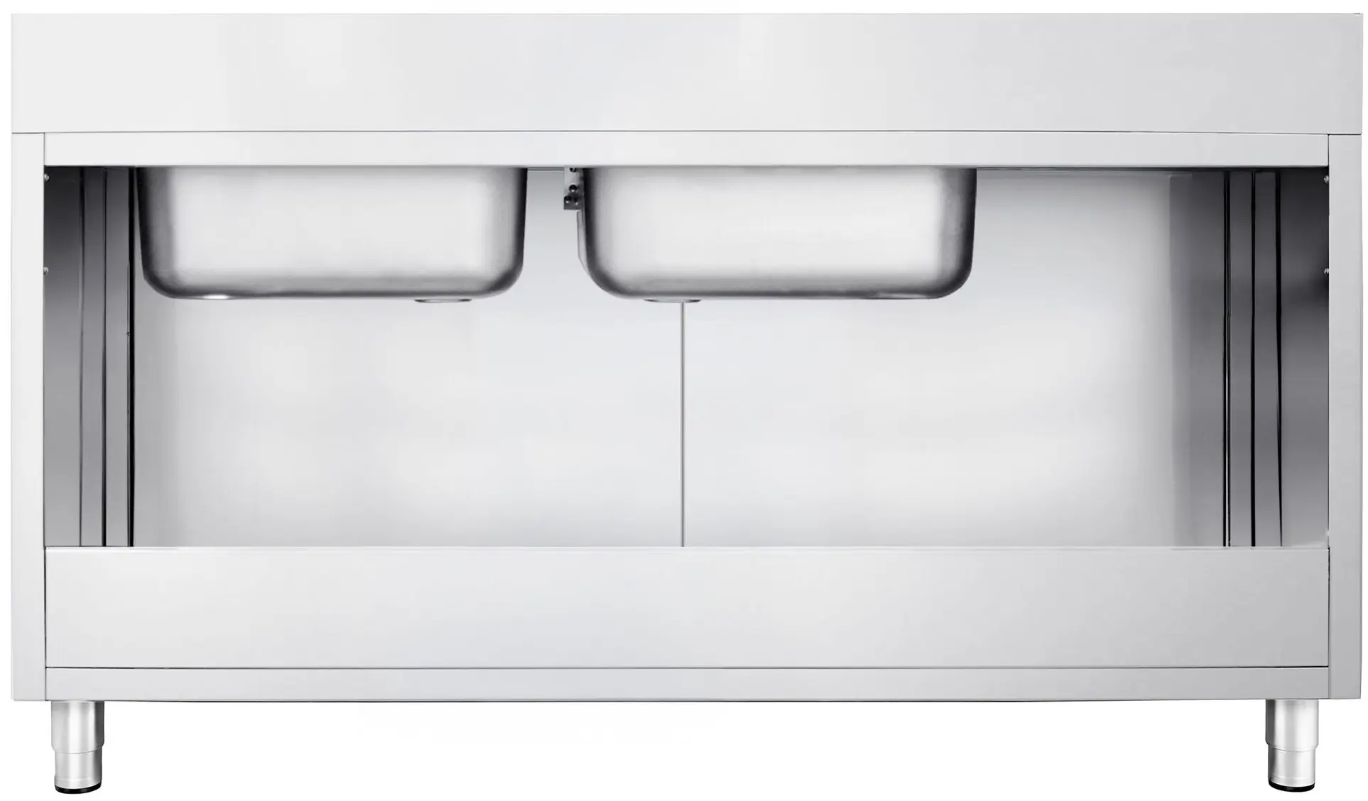 Стол-тумба с мойкой GGM Gastro SSK186BR2 (Inox) - 4