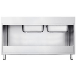 Стол-тумба с мойкой GGM Gastro SSK187BL2 (Inox) Thumb