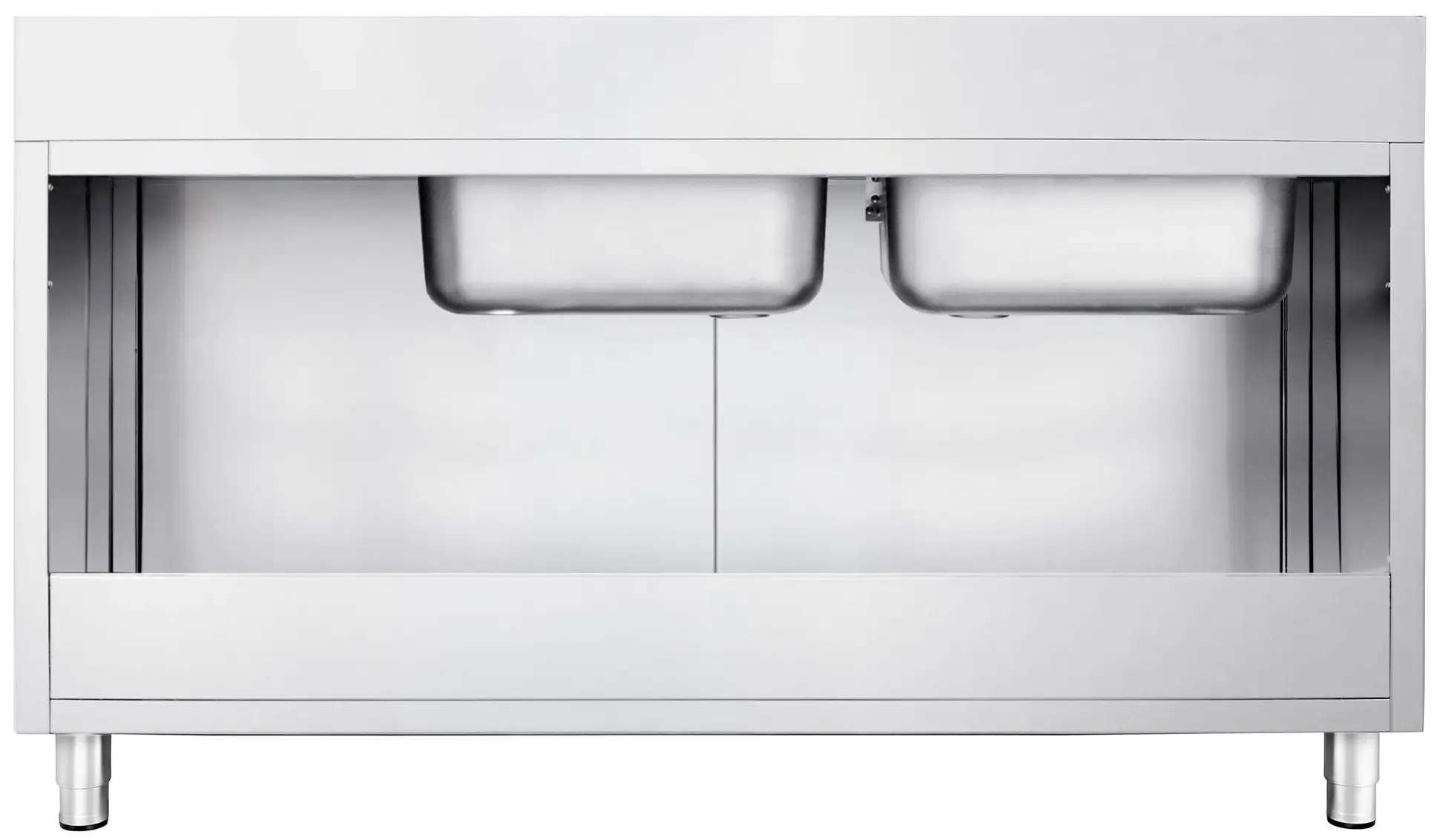 Стол-тумба с мойкой GGM Gastro SSK187BL2 (Inox) - 4