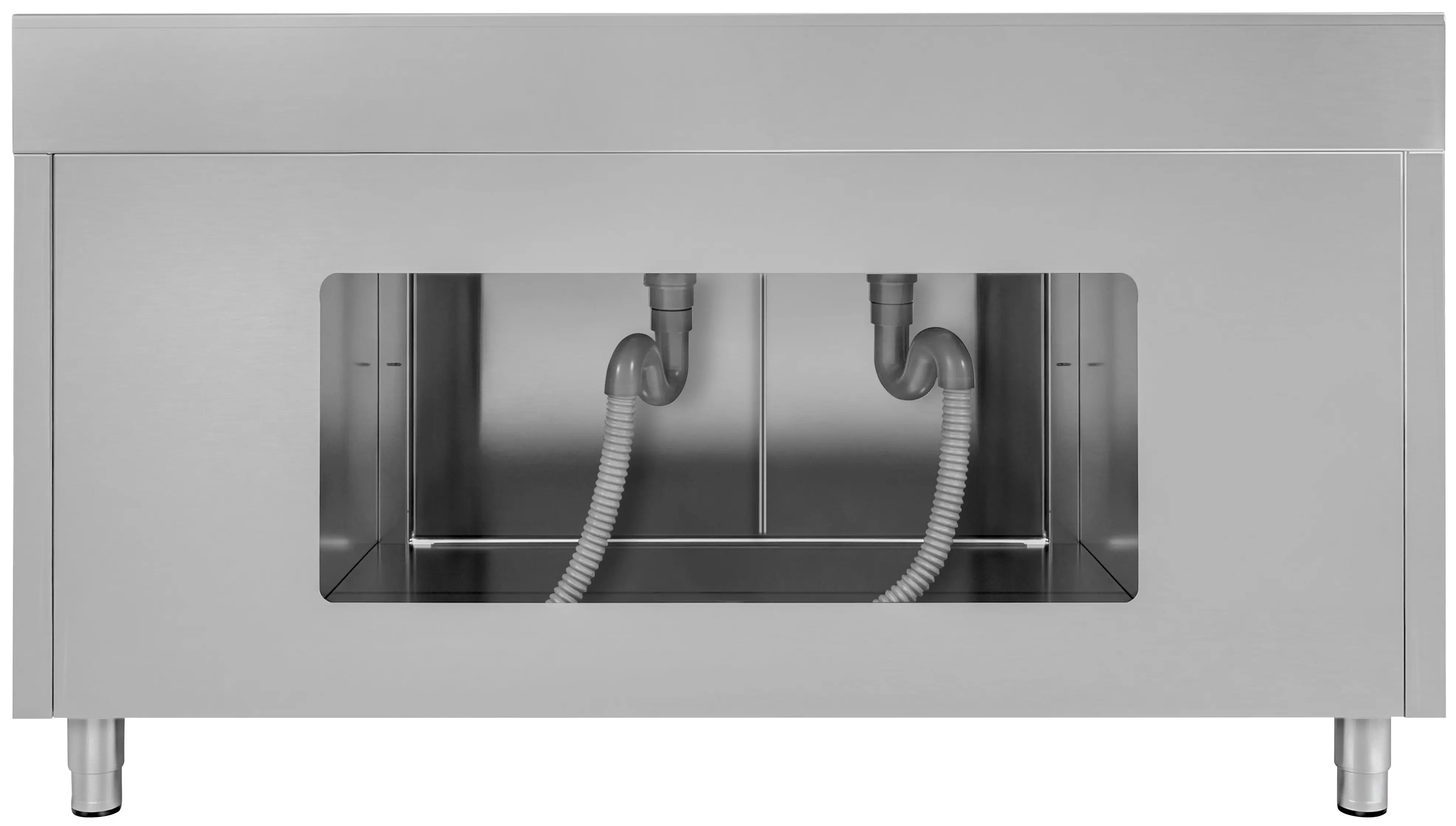 Стол-тумба с мойкой GGM Gastro SSK187BM2#ECO (Inox) - 6