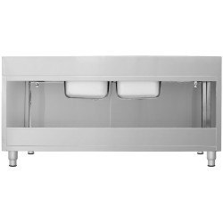Стол-тумба с мойкой GGM Gastro SSK187BM2#ECO (Inox) Thumb
