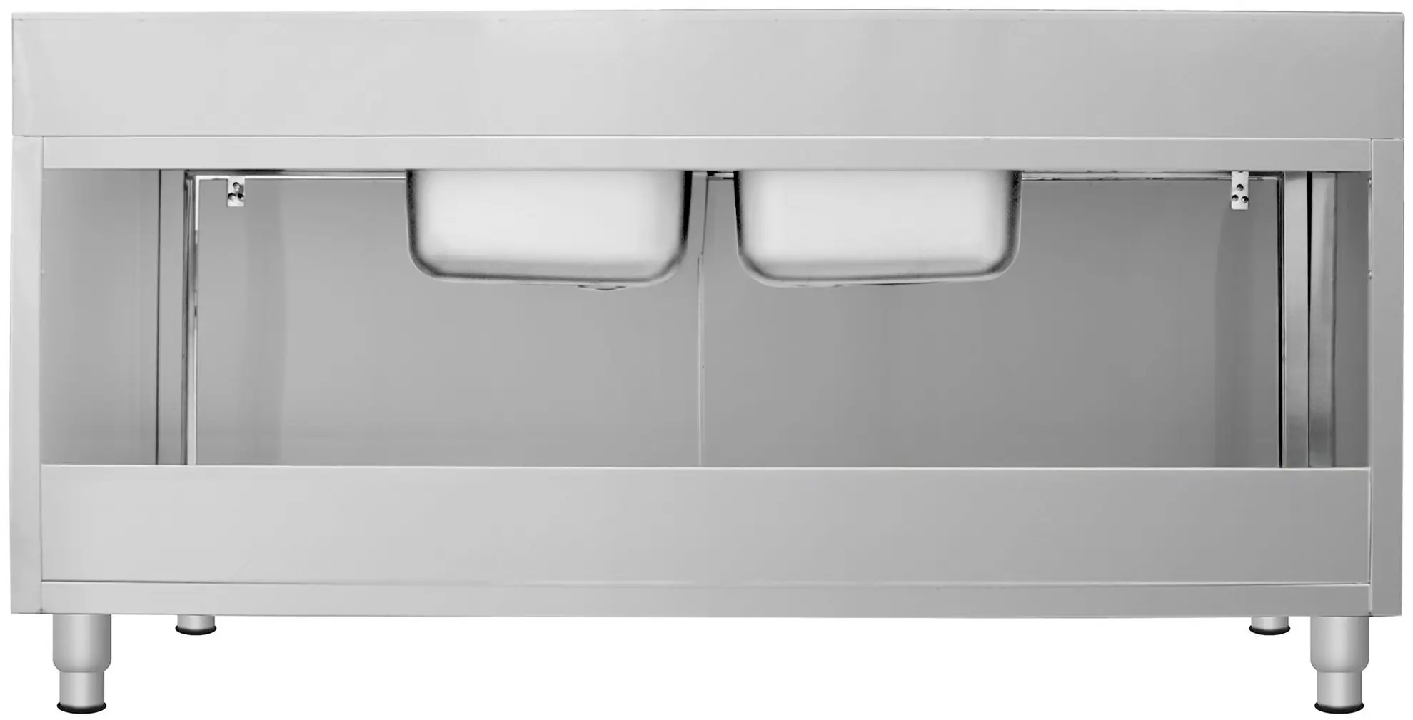 Стол-тумба с мойкой GGM Gastro SSK187BM2#ECO (Inox) - 7