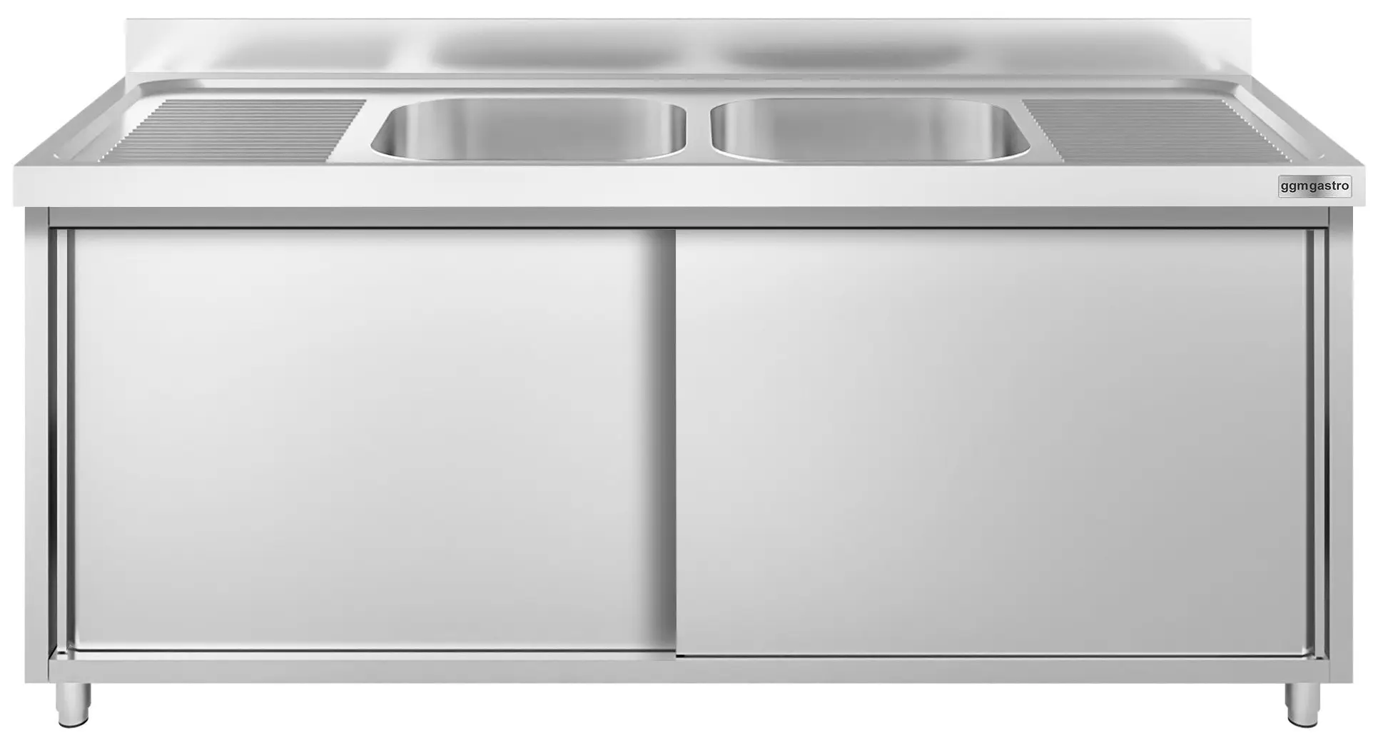 Masa-dulap cu chiuveta GGM Gastro SSK187BM2 (Inox) - 2