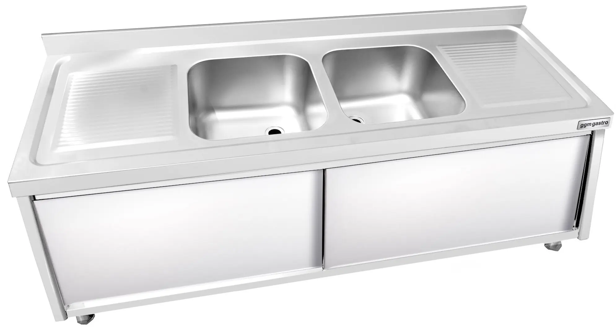 Masa-dulap cu chiuveta GGM Gastro SSK187BM2 (Inox) - 5