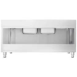 Masa-dulap cu chiuveta GGM Gastro SSK187BM2 (Inox) Thumb