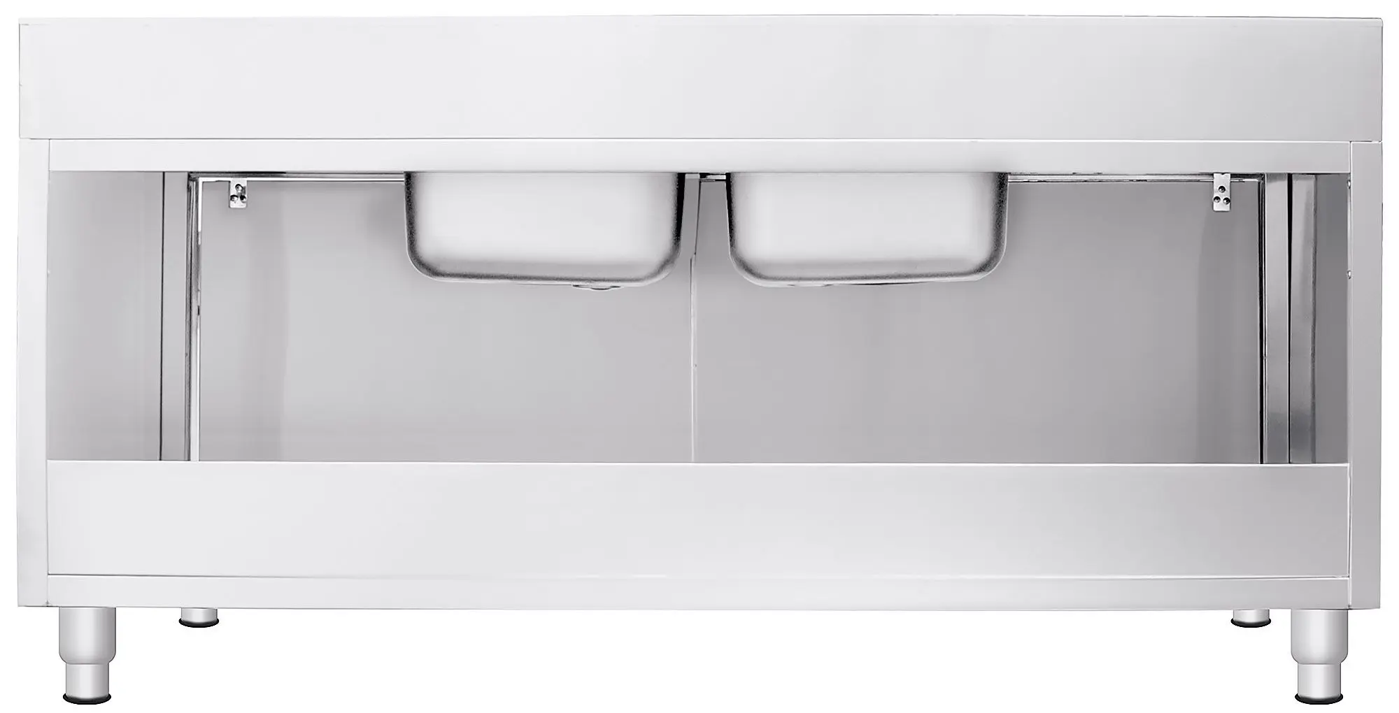 Masa-dulap cu chiuveta GGM Gastro SSK187BM2 (Inox) - 6
