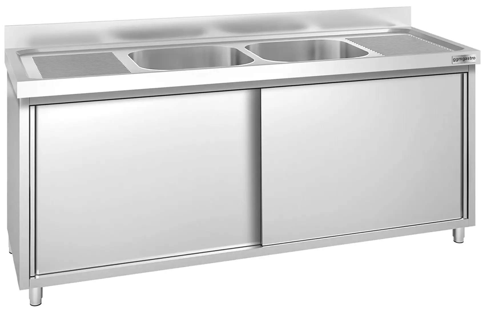 Masa-dulap cu chiuveta GGM Gastro SSK187BM2 (Inox)