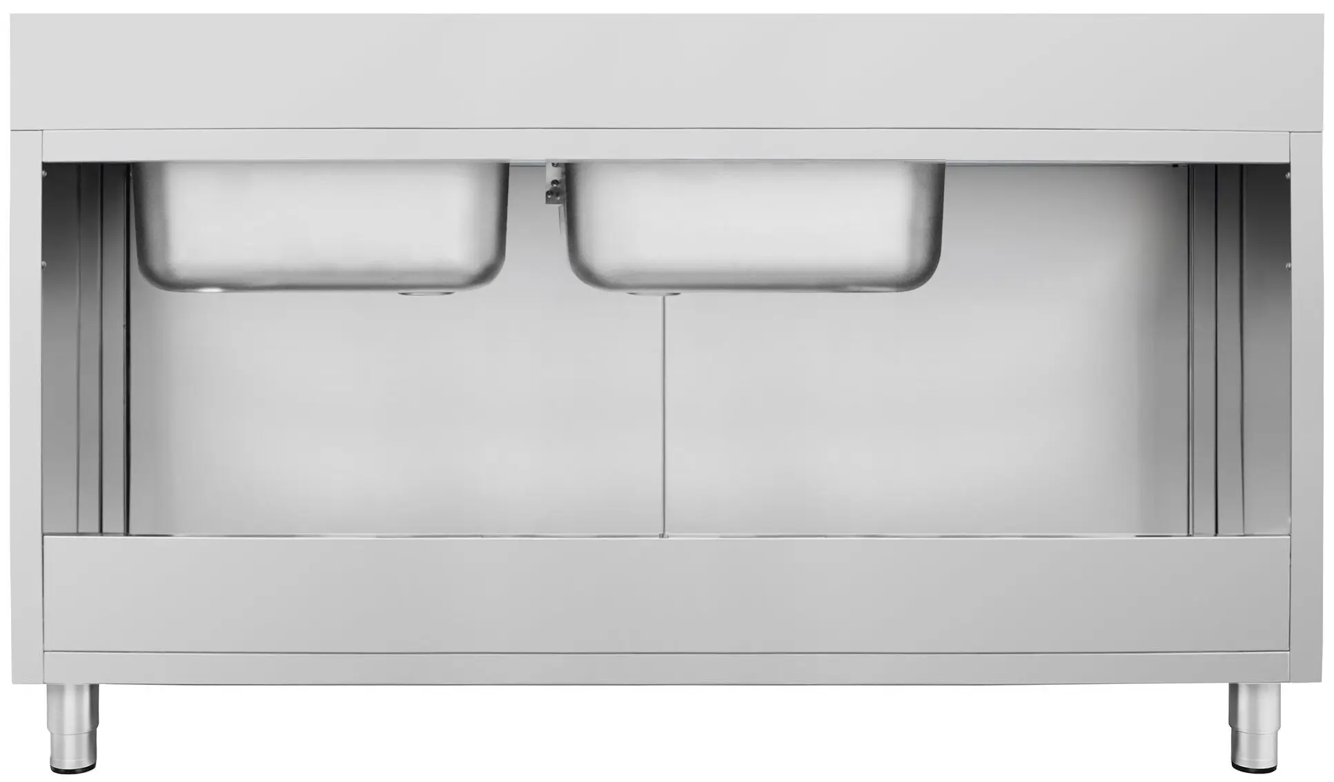 Стол-тумба с мойкой GGM Gastro SSK187BR2#ECO (Inox) - 4