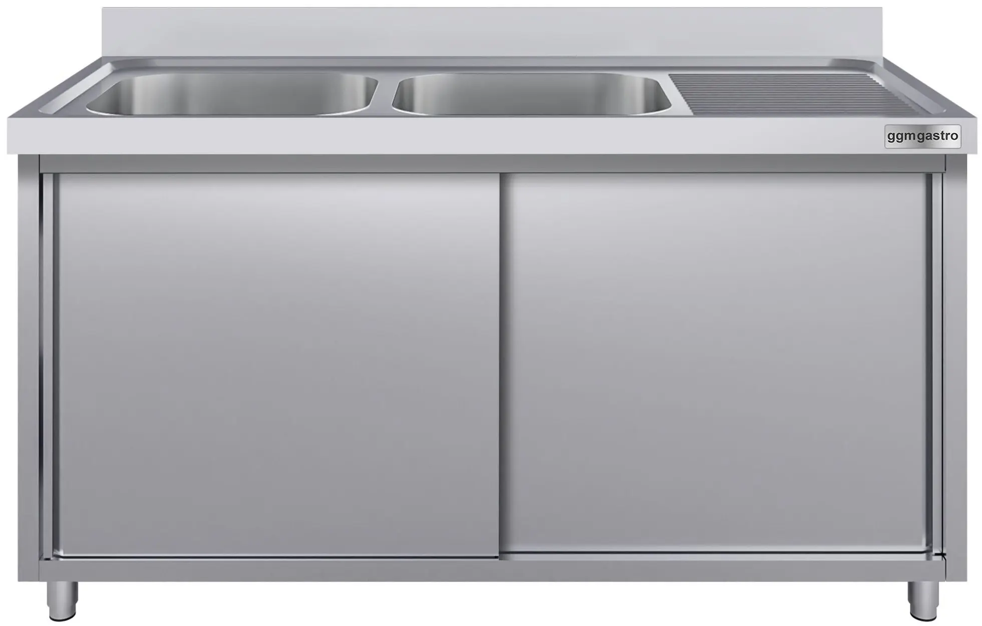 Masa-dulap cu chiuveta GGM Gastro SSK206BL2#ECO (Inox) - 2
