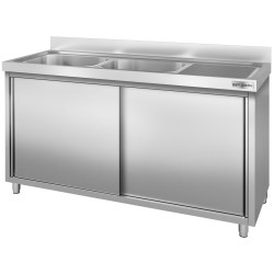 Стол-тумба с мойкой GGM Gastro SSK206BL2 (Inox) Thumb