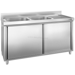 Стол-тумба с мойкой GGM Gastro SSK206BL2 (Inox)