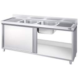 Стол-тумба с мойкой GGM Gastro SSK206BM2 (Inox) Thumb