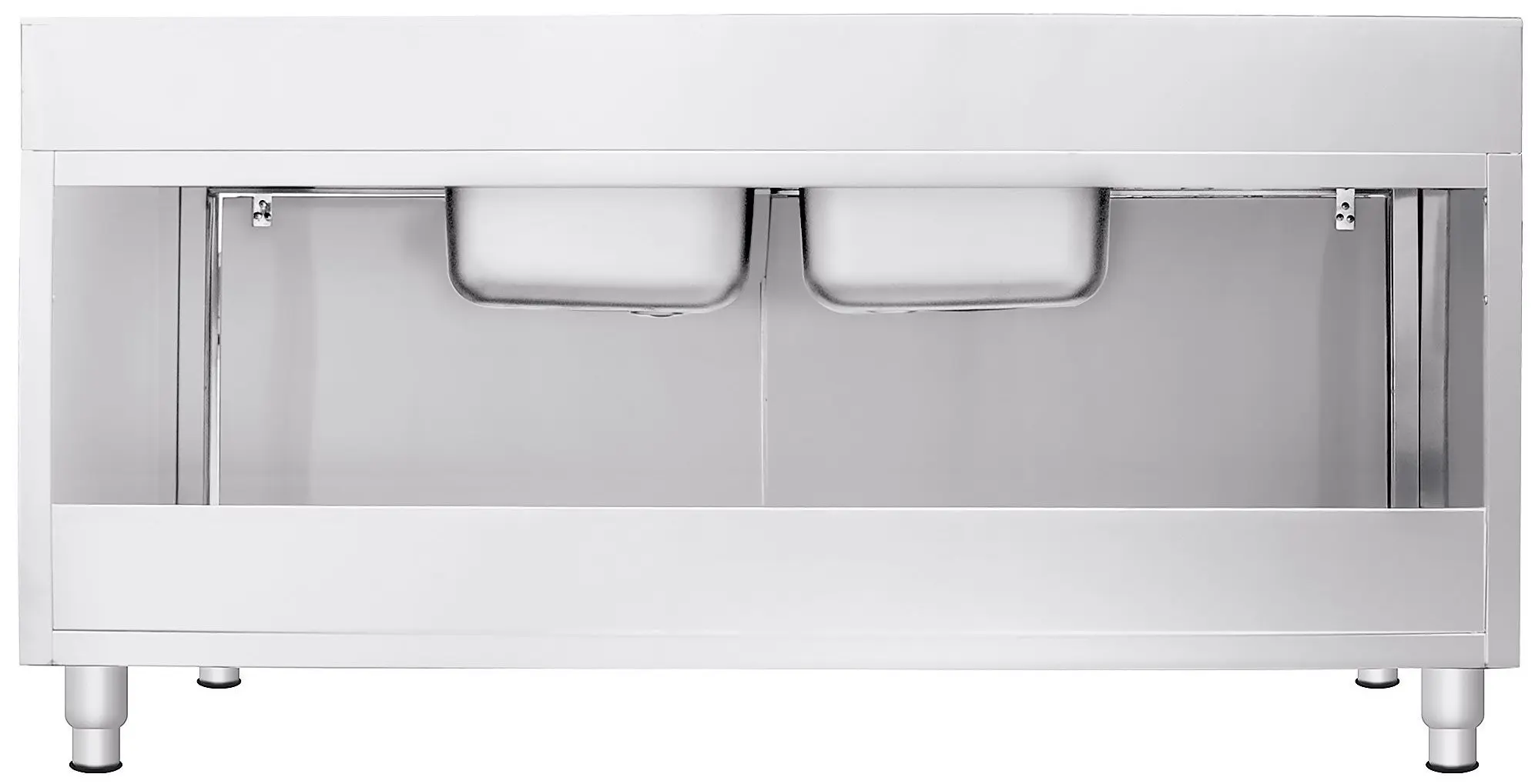 Стол-тумба с мойкой GGM Gastro SSK206BM2 (Inox) - 6