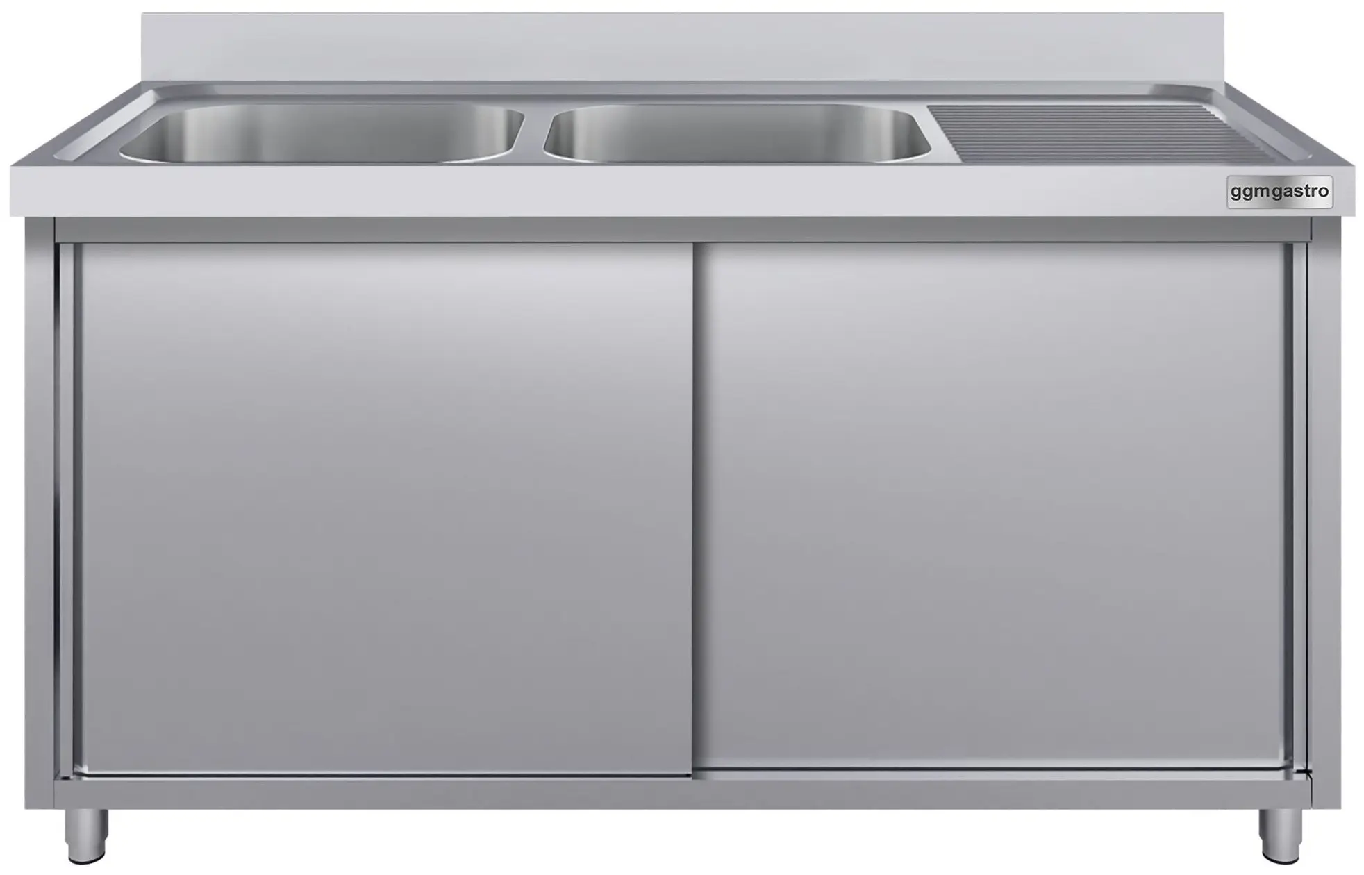 Стол-тумба с мойкой GGM Gastro SSK207BL2#ECO (Inox) - 2