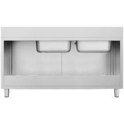 Стол-тумба с мойкой GGM Gastro SSK207BL2#ECO (Inox) Thumb