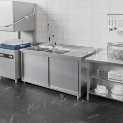 Стол-тумба с мойкой GGM Gastro SSK207BL2#ECO (Inox) Thumb