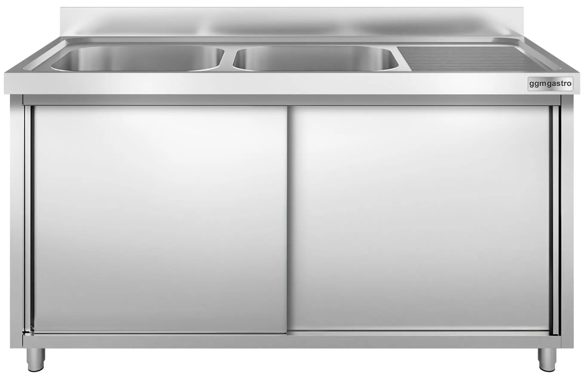 Стол-тумба с мойкой GGM Gastro SSK207BL2 (Inox) - 2