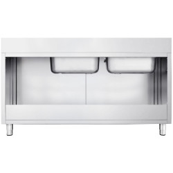 Стол-тумба с мойкой GGM Gastro SSK207BL2 (Inox) Thumb