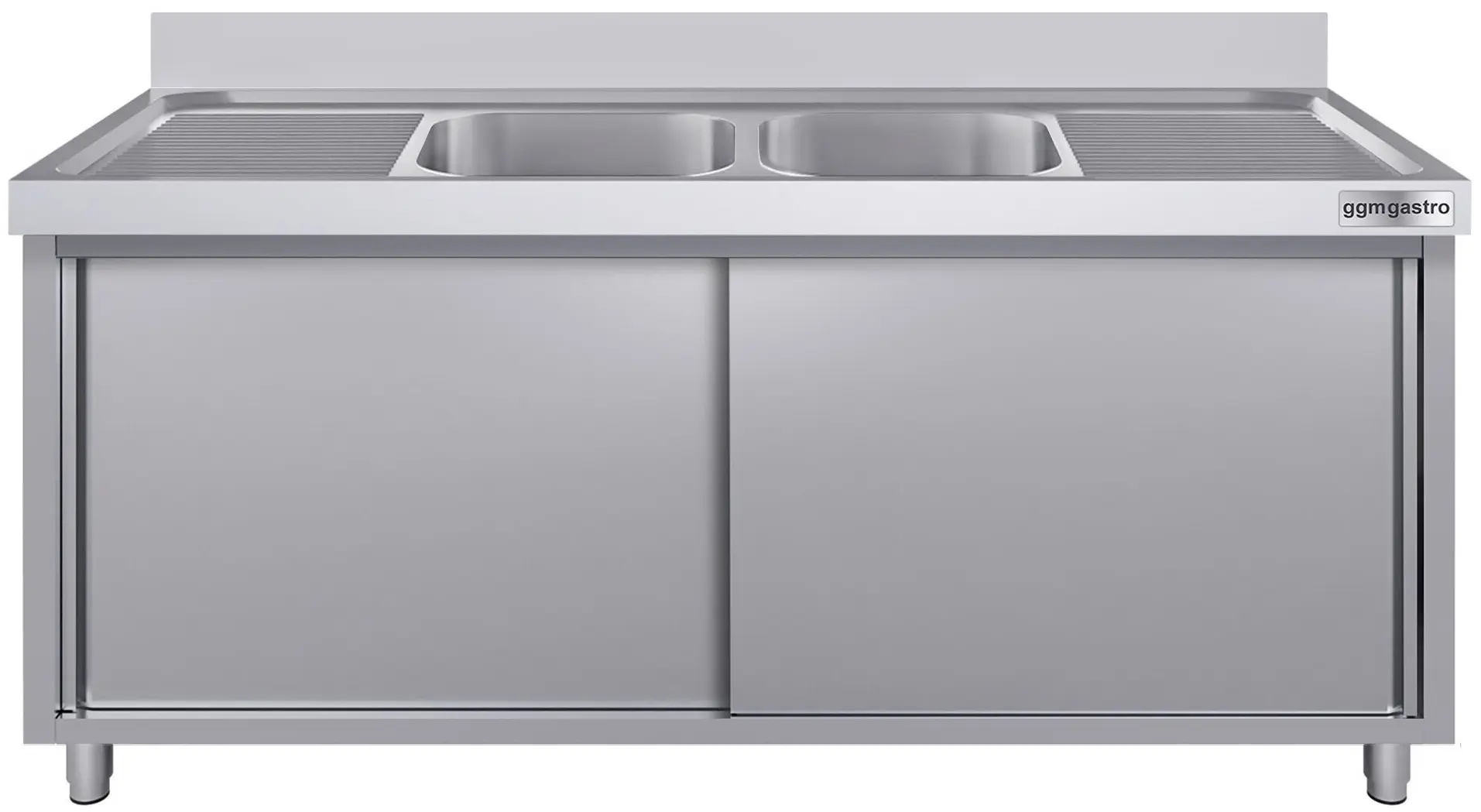 Стол-тумба с мойкой GGM Gastro SSK207BM2#ECO (Inox) - 2
