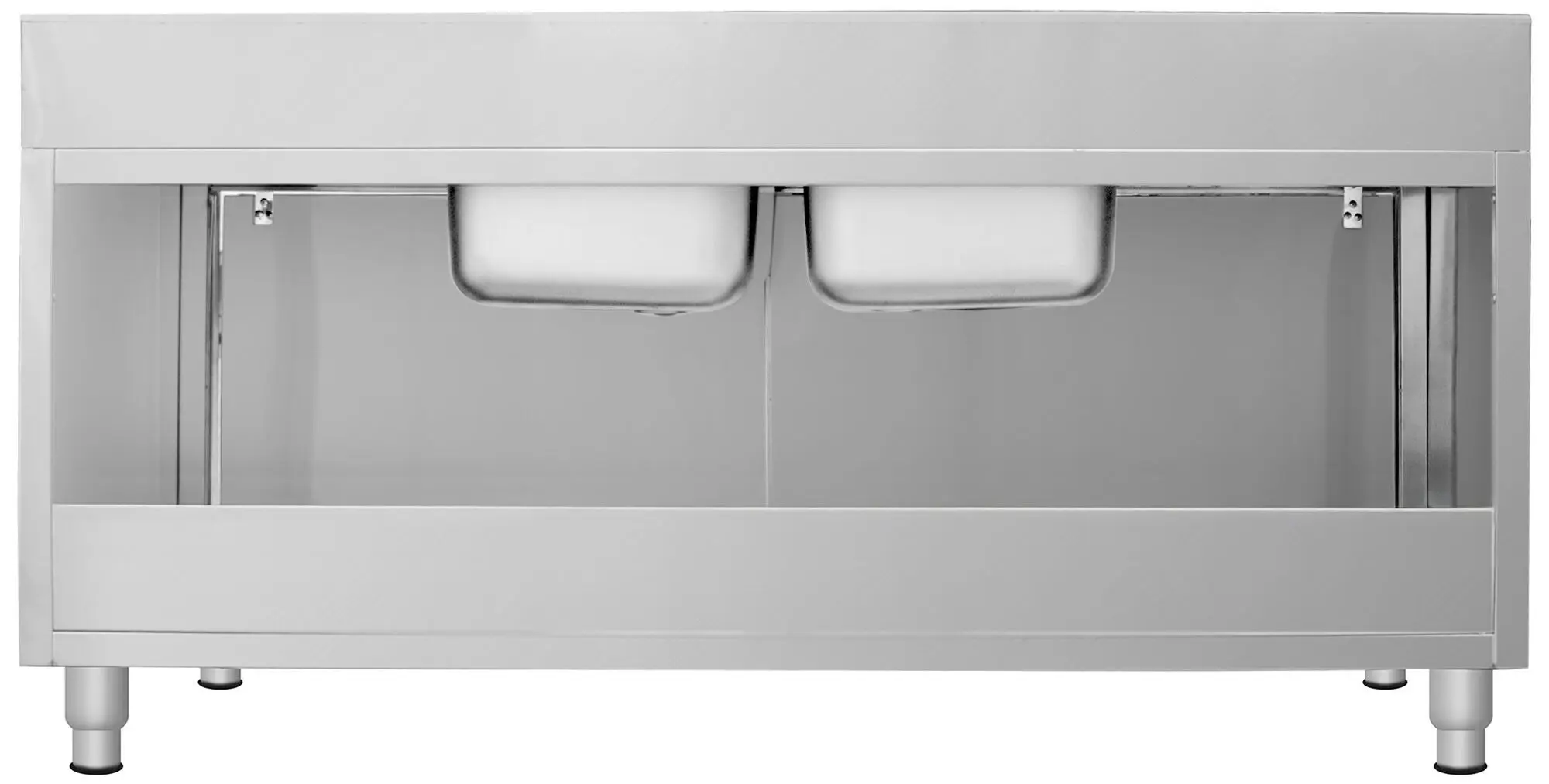 Стол-тумба с мойкой GGM Gastro SSK207BM2#ECO (Inox) - 6