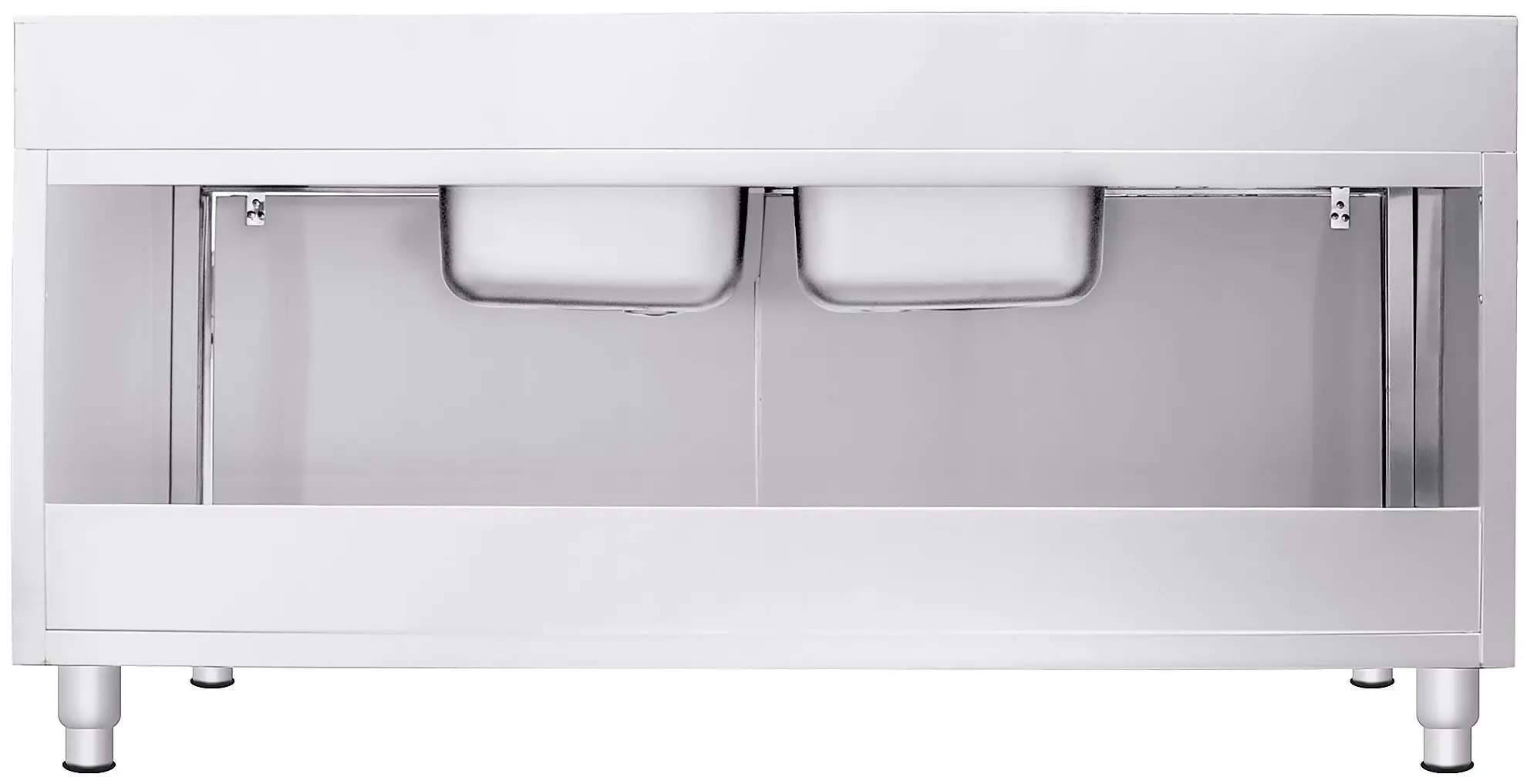 Стол-тумба с мойкой GGM Gastro SSK207BM2 (Inox) - 6