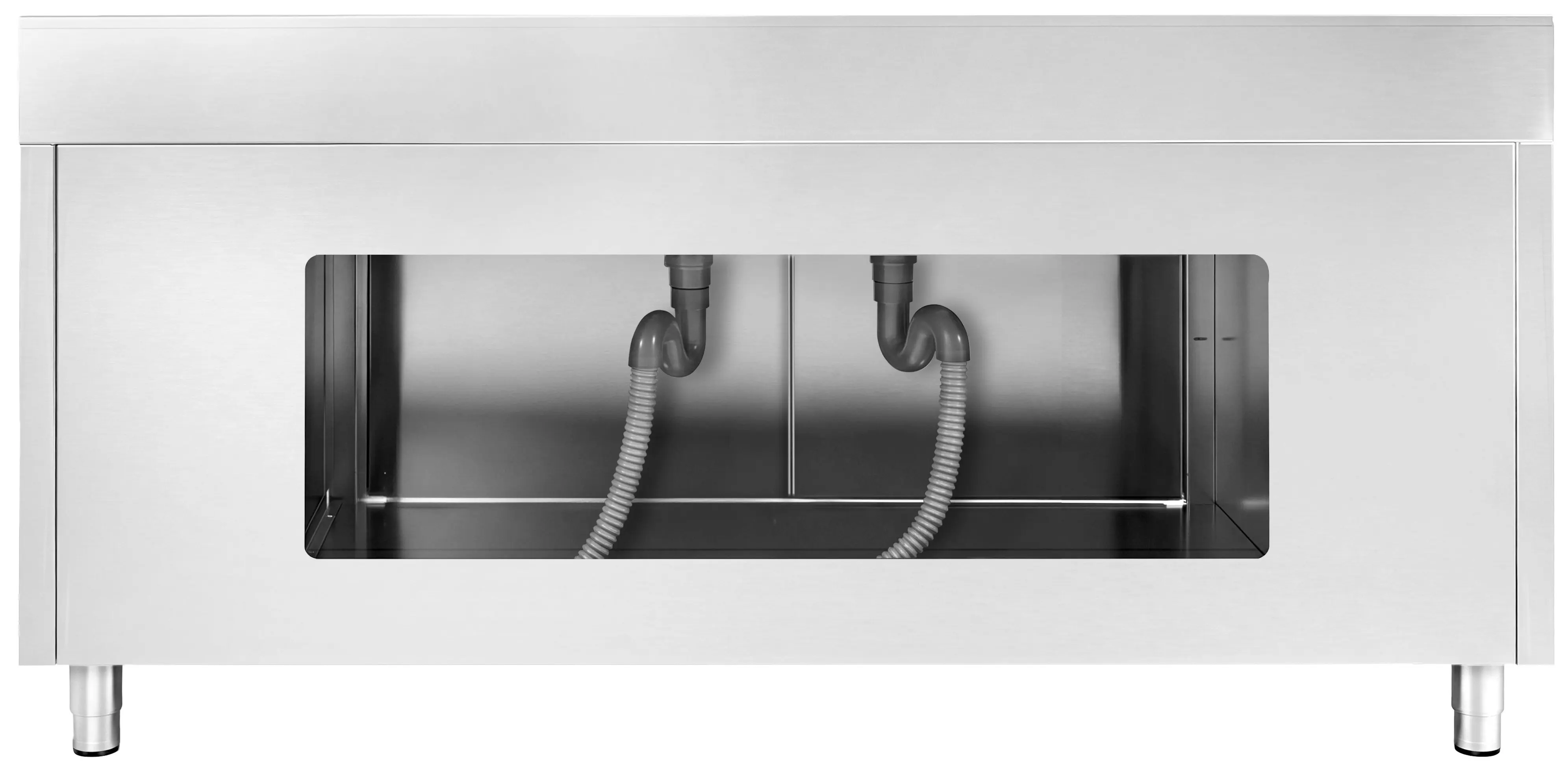 Стол-тумба с мойкой GGM Gastro SSK207BM2 (Inox) - 7