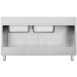 Стол-тумба с мойкой GGM Gastro SSK207BR2#ECO (Inox) Thumb