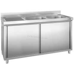Стол-тумба с мойкой GGM Gastro SSK207BR2 (Inox)