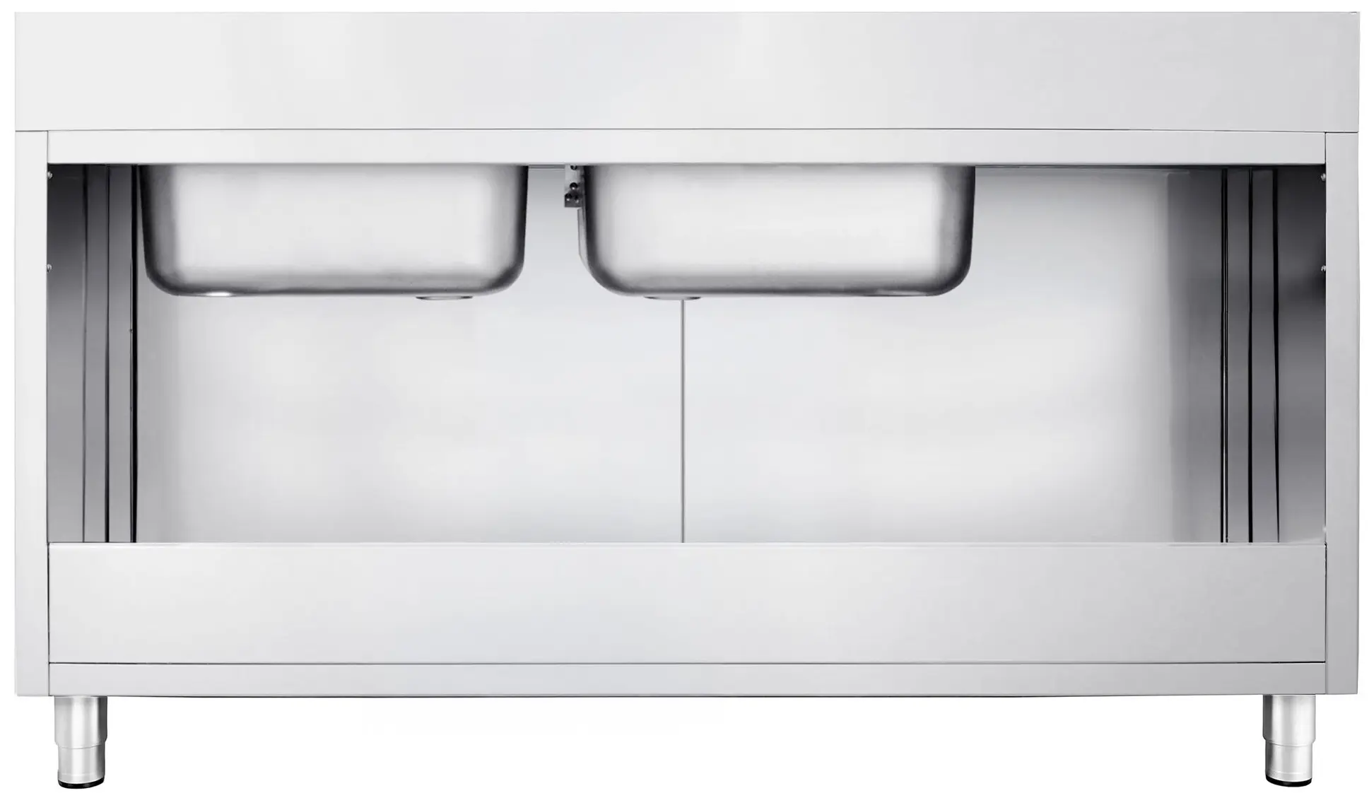 Стол-тумба с мойкой GGM Gastro SSK207BR2 (Inox) - 4