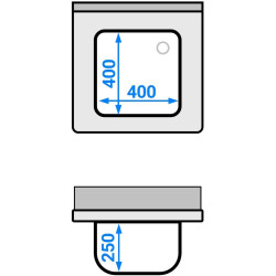 Стол-тумба с мойкой GGM Gastro SSK66BM1#ECO (Inox) Thumb