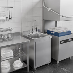 Стол-тумба с мойкой GGM Gastro SSK66BM1#ECO (Inox) Thumb