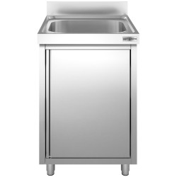 Стол-тумба с мойкой GGM Gastro SSK66BM1 (Inox) Thumb