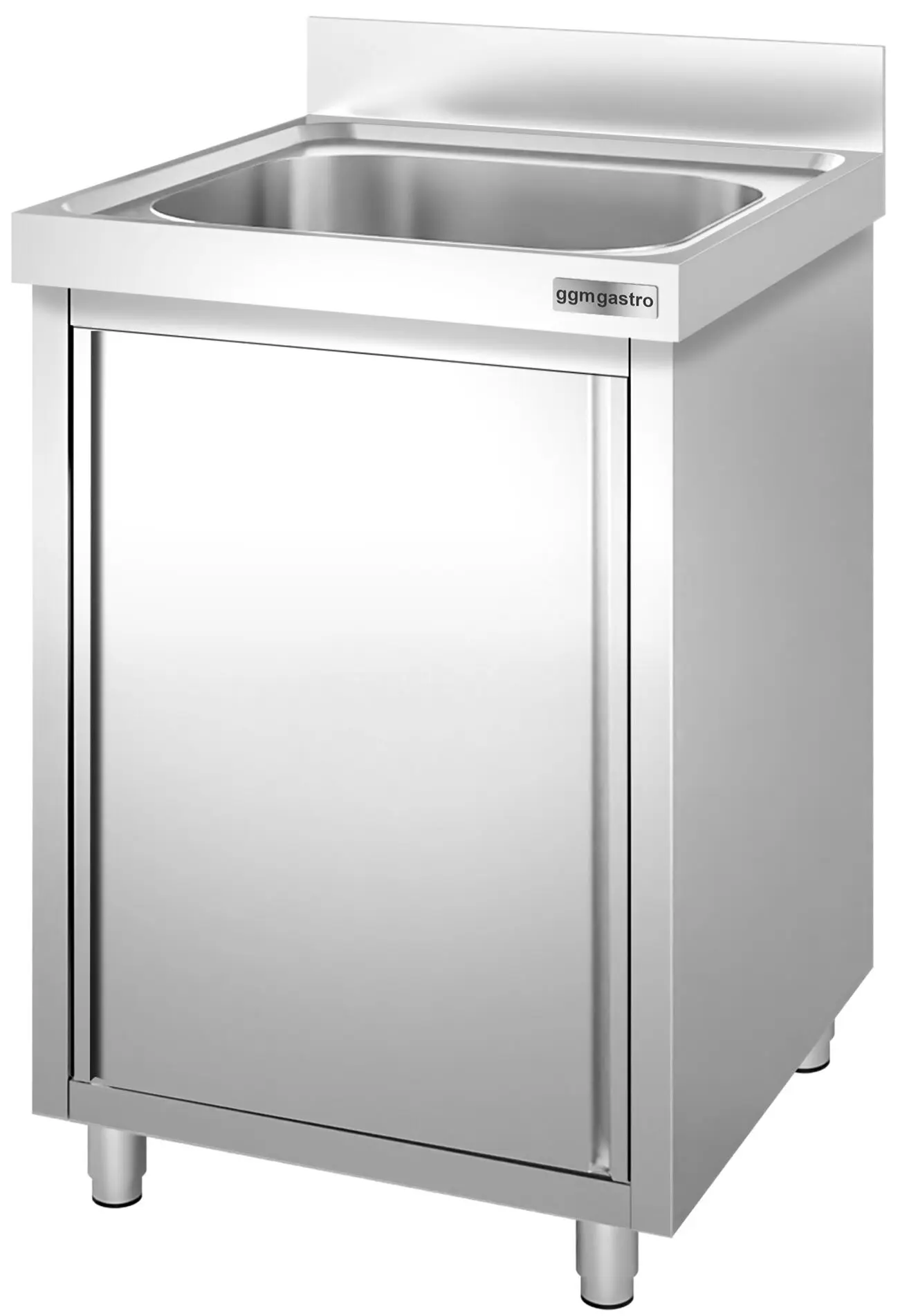 Стол-тумба с мойкой GGM Gastro SSK66BM1 (Inox) - 3