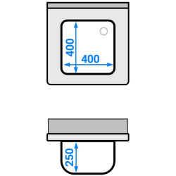 Стол-тумба с мойкой GGM Gastro SSK66BM1 (Inox) Thumb