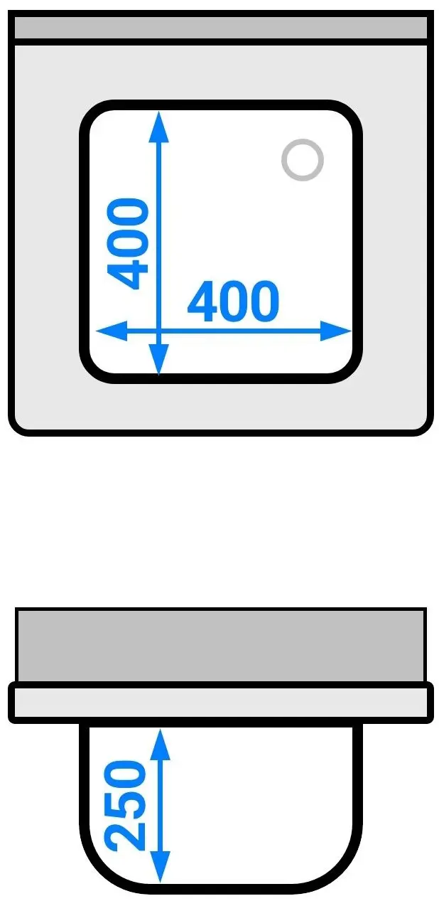 Стол-тумба с мойкой GGM Gastro SSK66BM1 (Inox) - 6