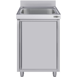 Стол-тумба с мойкой GGM Gastro SSK67BM1#ECO (Inox) Thumb