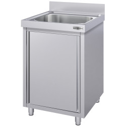 Стол-тумба с мойкой GGM Gastro SSK67BM1#ECO (Inox) Thumb