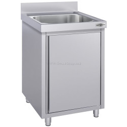 Стол-тумба с мойкой GGM Gastro SSK67BM1#ECO (Inox)