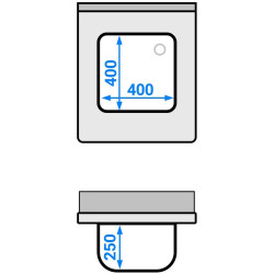 Стол-тумба с мойкой GGM Gastro SSK67BM1#ECO (Inox) Thumb