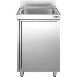 Стол-тумба с мойкой GGM Gastro SSK67BM1 (Inox) Thumb
