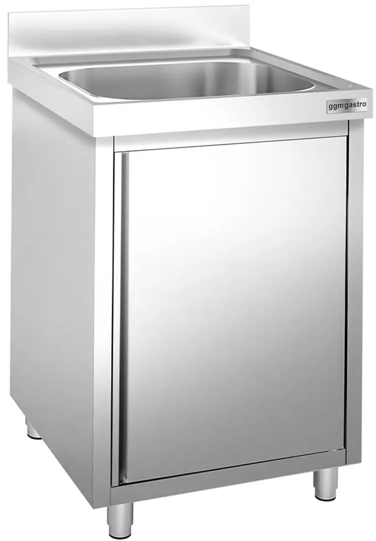 Стол-тумба с мойкой GGM Gastro SSK67BM1 (Inox)