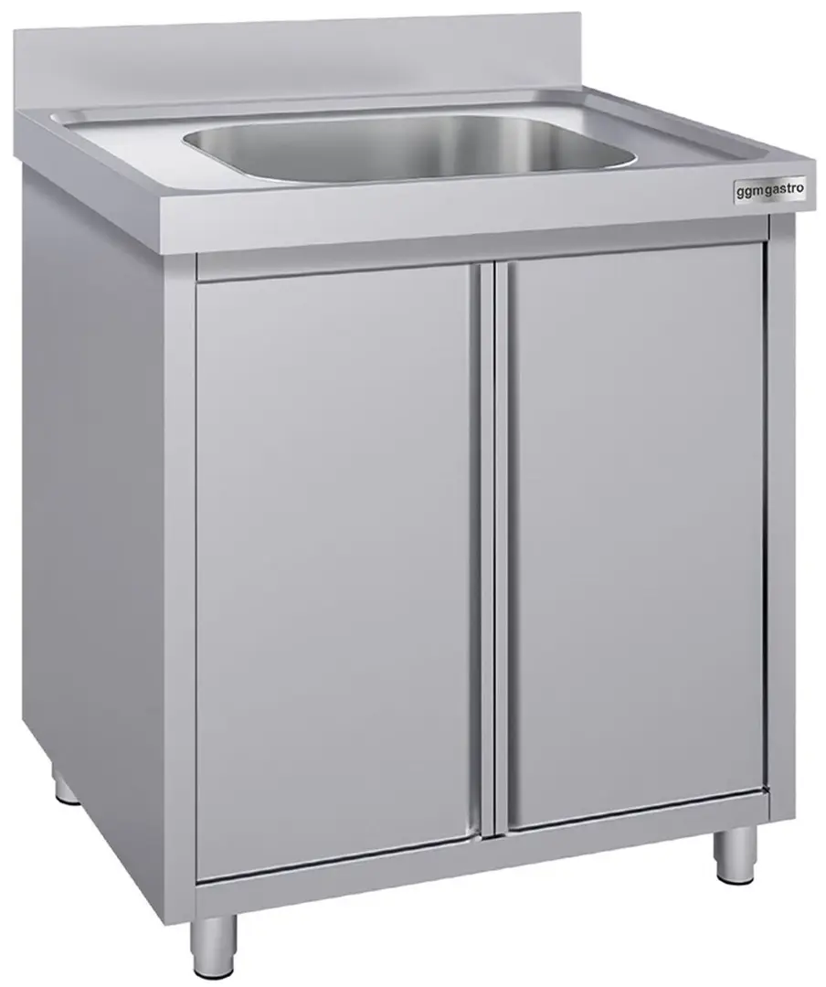 Masa-dulap cu chiuveta GGM Gastro SSK86BM1#ECO (Inox)