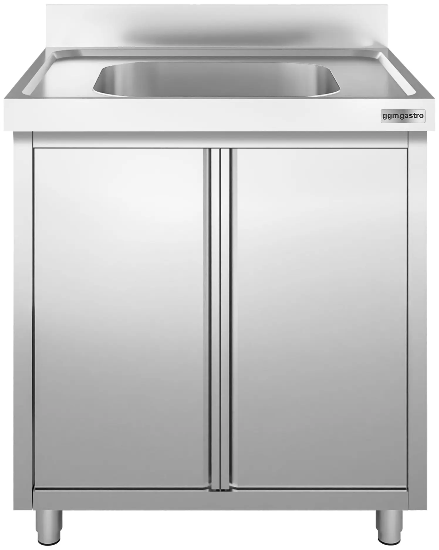 Стол-тумба с мойкой GGM Gastro SSK86BM1 (Inox) - 2