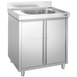 Стол-тумба с мойкой GGM Gastro SSK86BM1 (Inox)