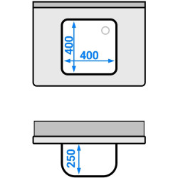 Стол-тумба с мойкой GGM Gastro SSK86BM1 (Inox) Thumb