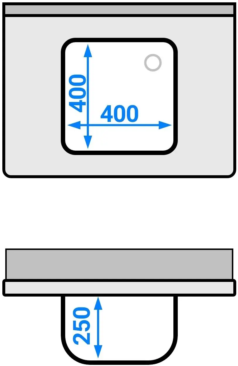 Стол-тумба с мойкой GGM Gastro SSK86BM1 (Inox) - 6