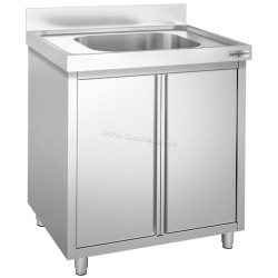 Стол-тумба с мойкой GGM Gastro SSK87BM1 (Inox)