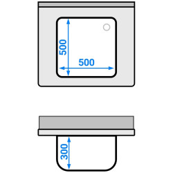 Стол-тумба с мойкой GGM Gastro SSK87BM1 (Inox) Thumb